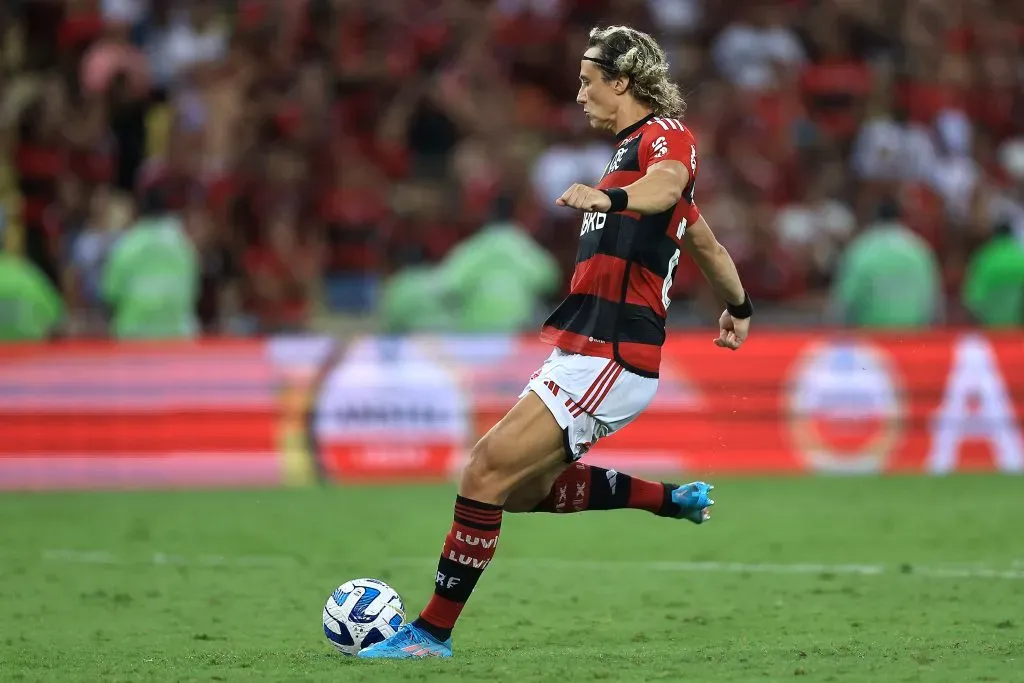 David Luiz em ação pelo Flamengo. (Photo by Buda Mendes/Getty Images)