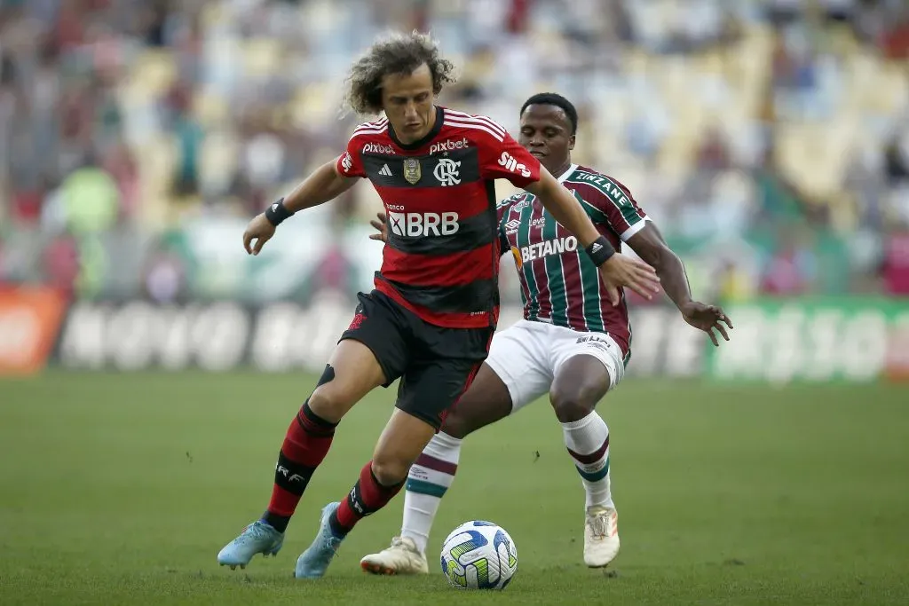 David Luiz durante partida contra o Fluminense. (Photo by Wagner Meier/Getty Images)