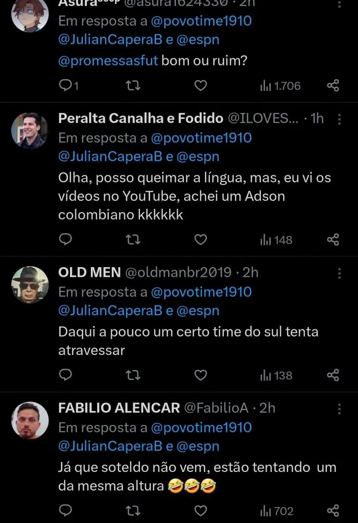 Repercussão via Twitter