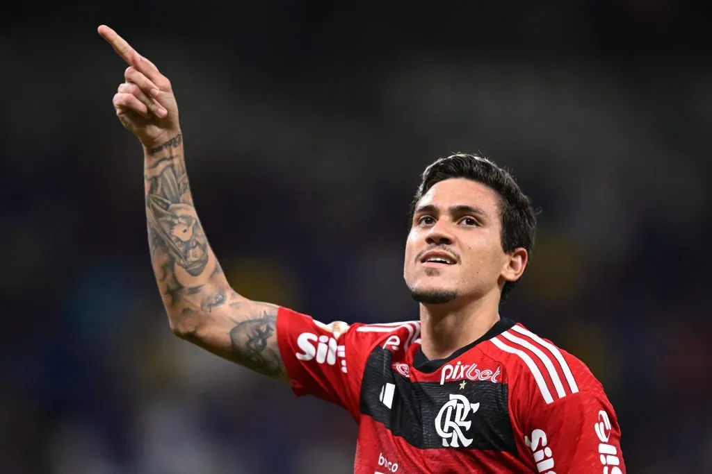 Pedro no confronto diante do Cruzeiro (Photo by Pedro Vilela/Getty Images)