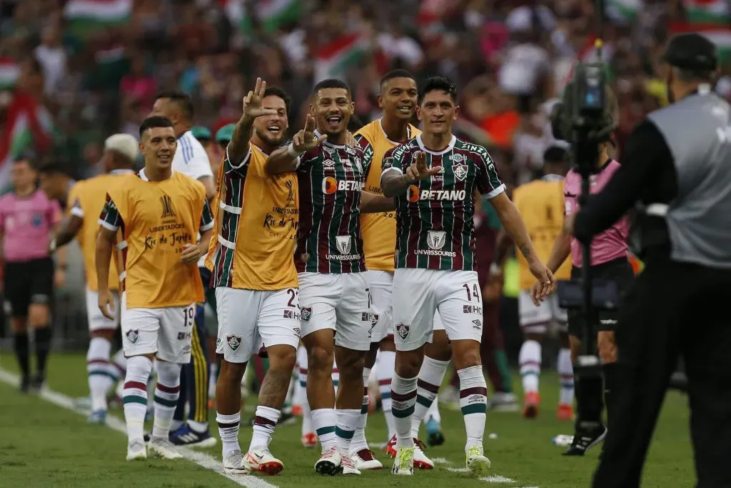 André, Germán Cano e cia pelo Fluminense. Foto: Ricardo Moreira/Getty Images