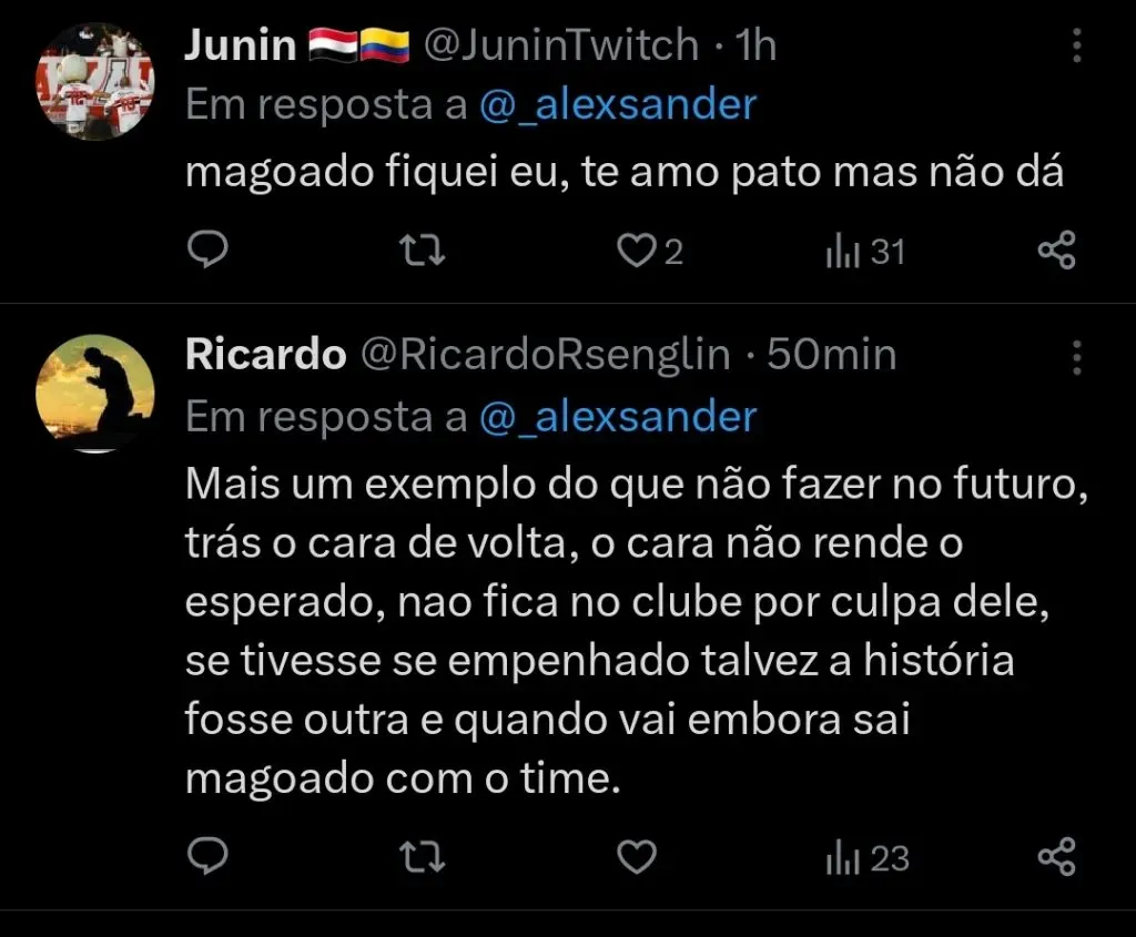 Repercussão via Twitter