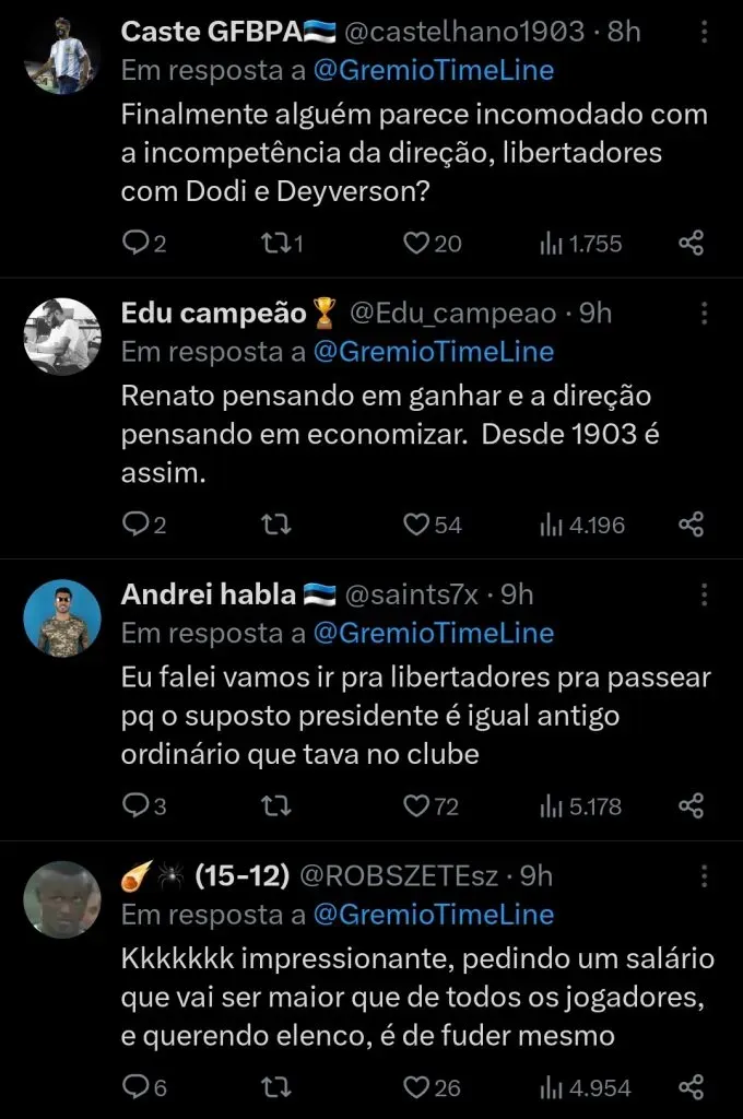 Repercussão via Twitter