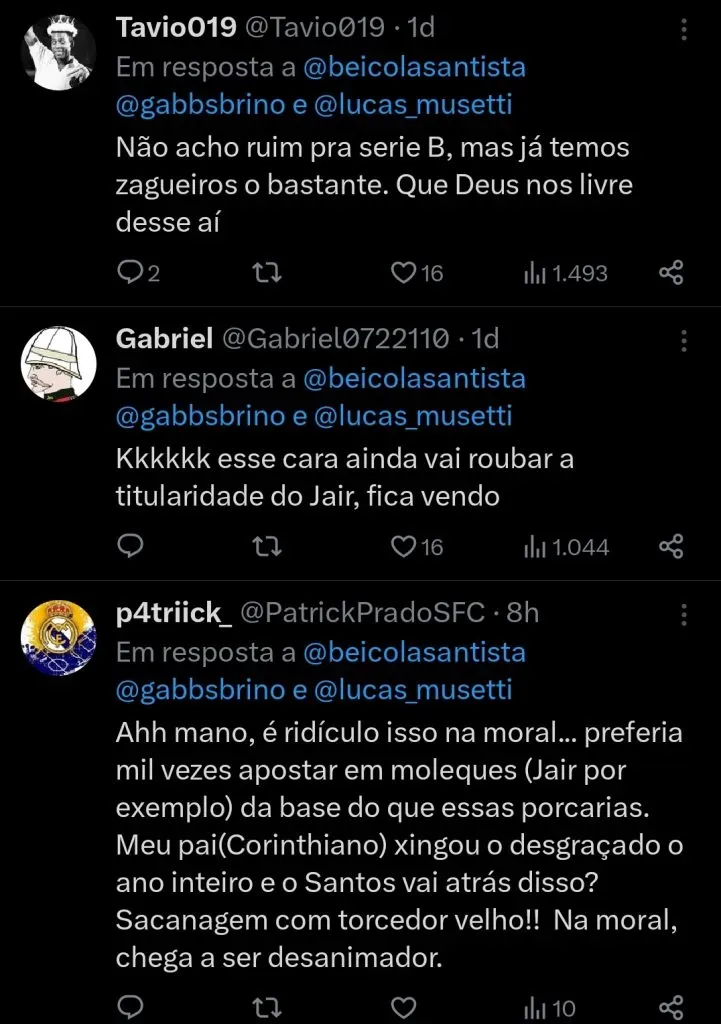 Repercussão via Twitter