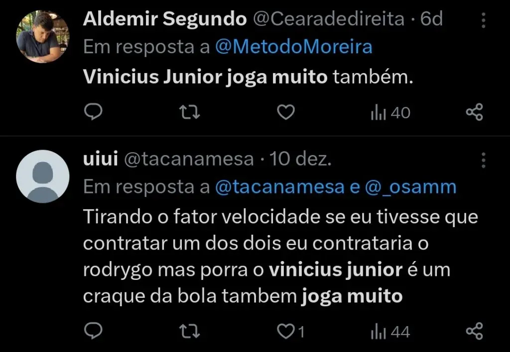 Repercussão via Twitter