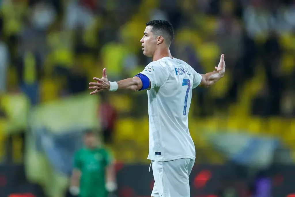 Cristiano Ronaldo of Al Nassr r(Photo by Yasser Bakhsh/Getty Images)