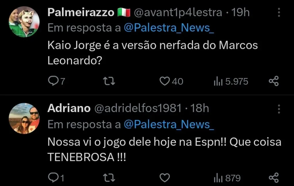 Repercussão via Twitter