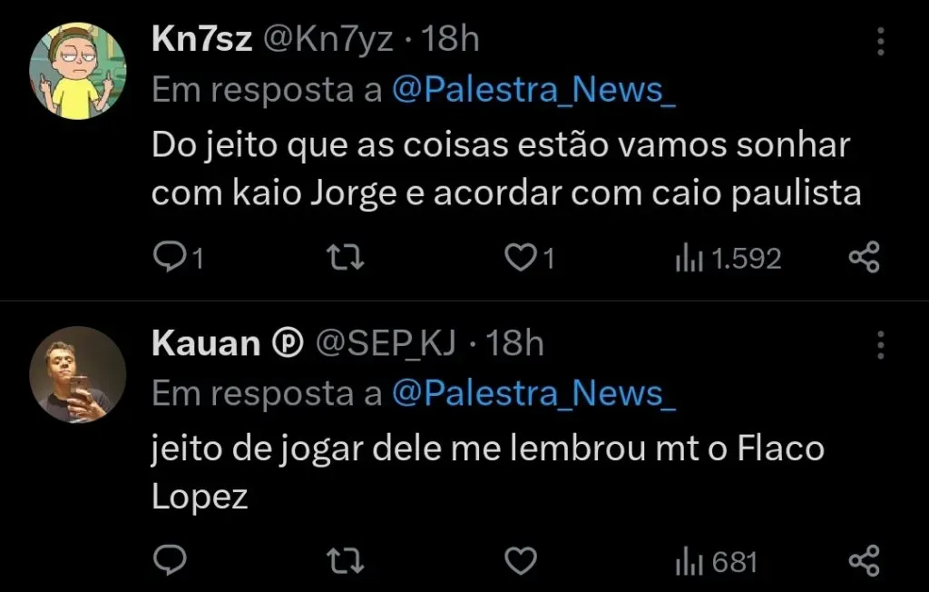 Repercussão via Twitter