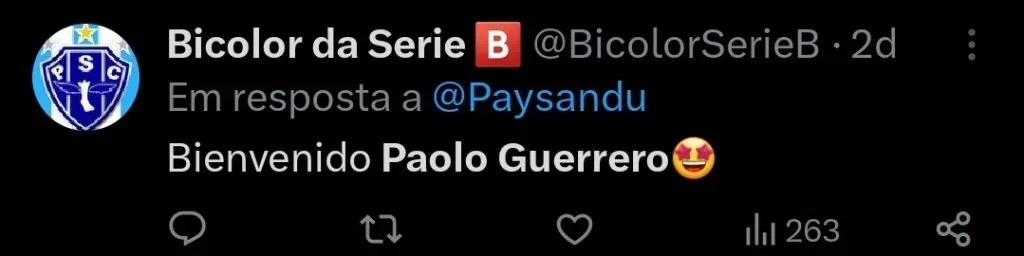 Repercussão via Twitter