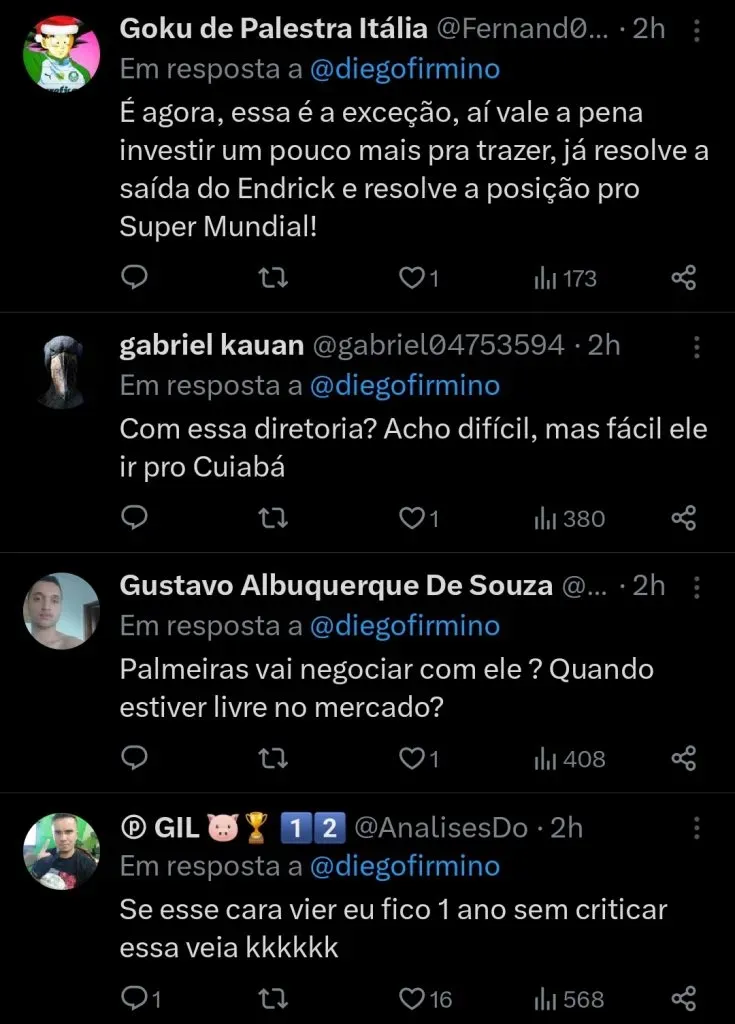 Repercussão via Twitter