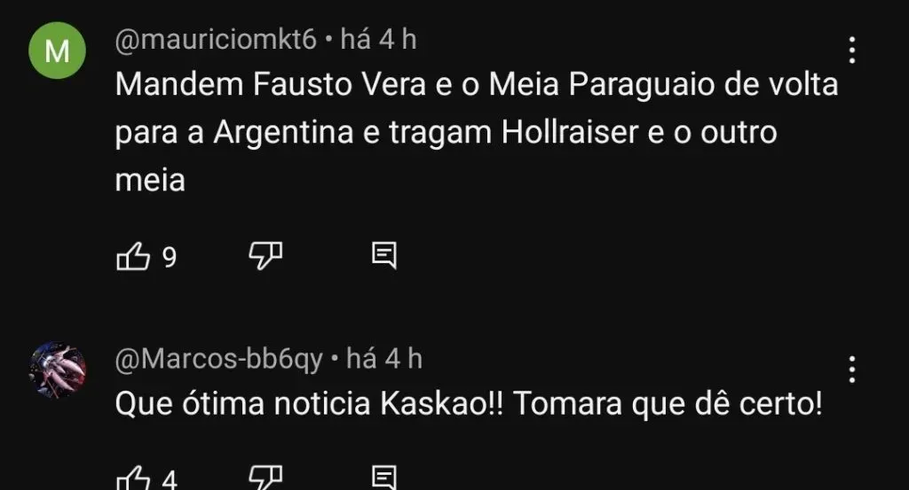 Repercussão via YouTube