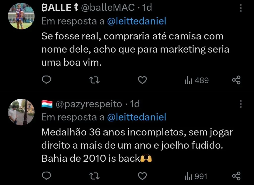 Repercussão via Twitter