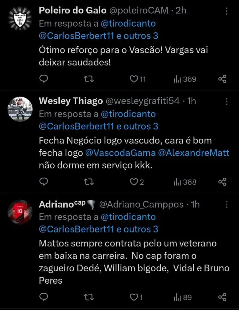 Repercussão via Twitter