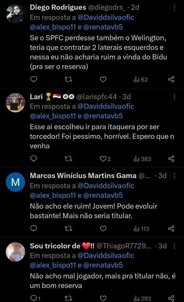 Repercussão via Twitter