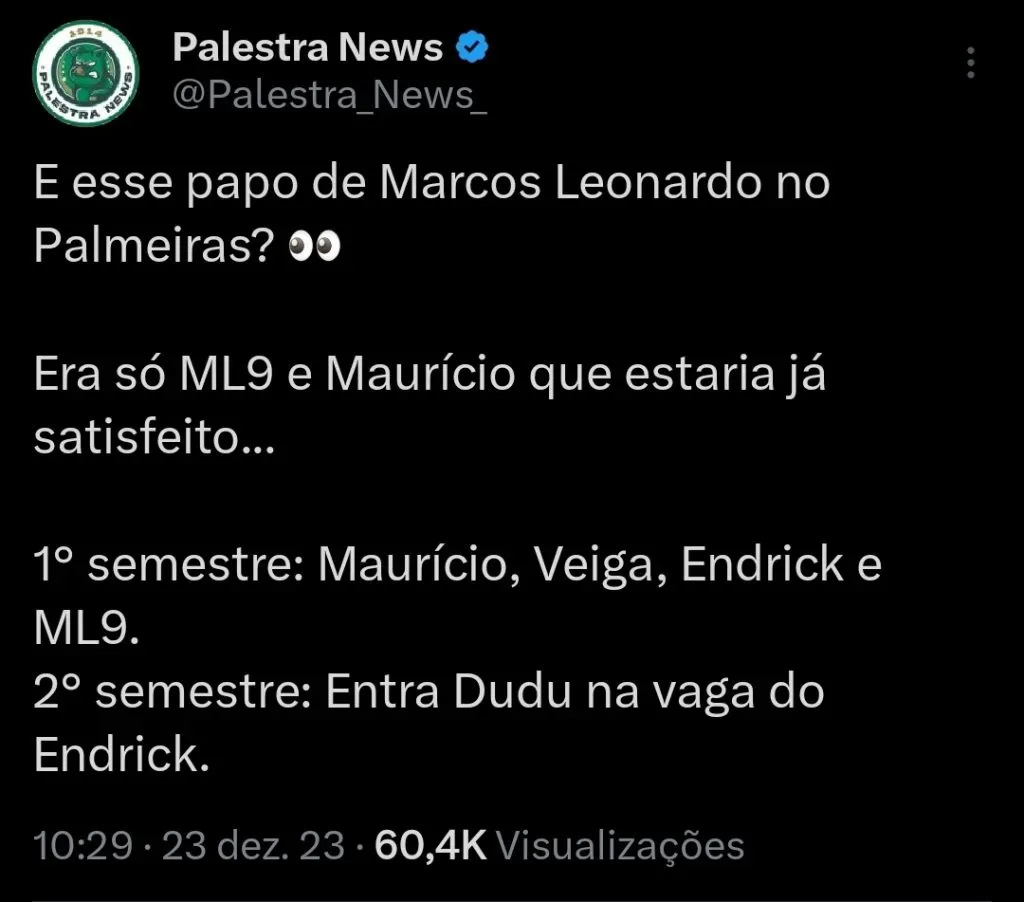 Repercussão via Twitter
