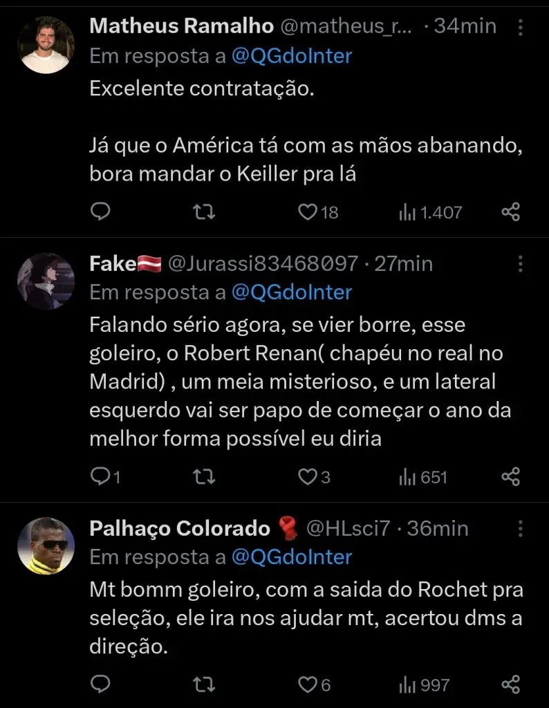 Repercussão via Twitter