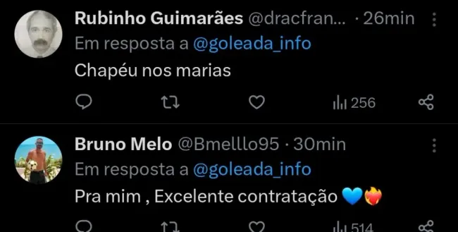 Repercussão via Twitter