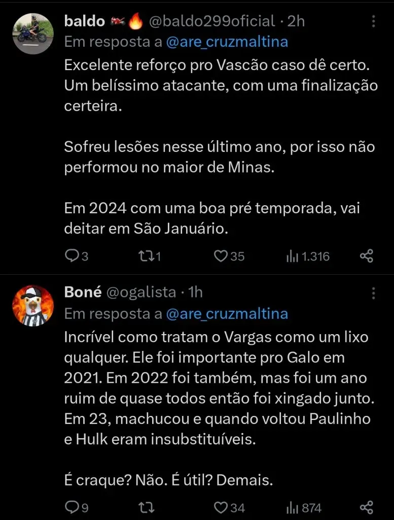 Repercussão via Twitter