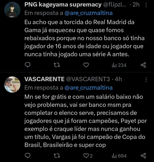 Repercussão via Twitter