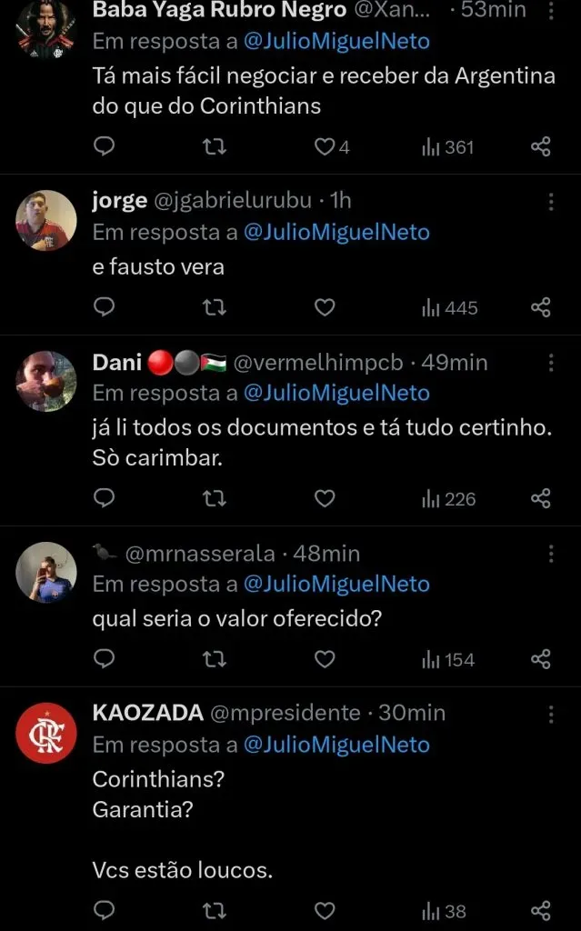Repercussão via Twitter