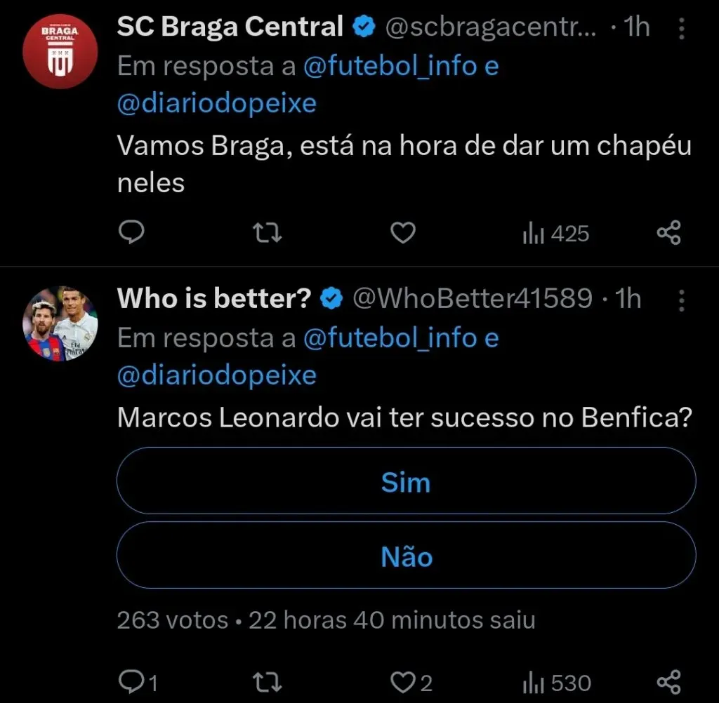 Repercussão via Twitter