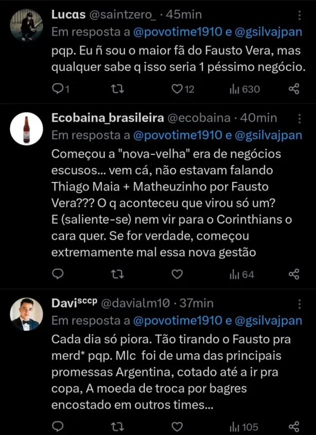 Repercussão via Twitter