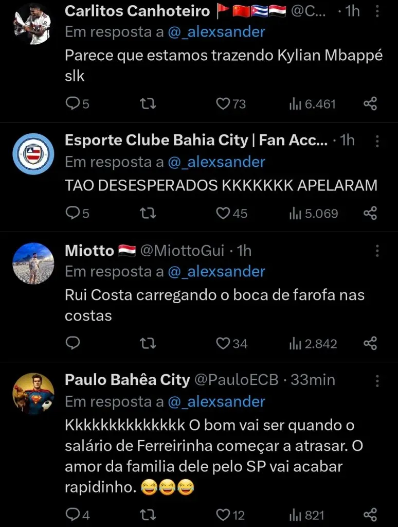 Repercussão via Twitter