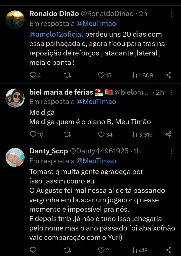 Repercussão via Twitter