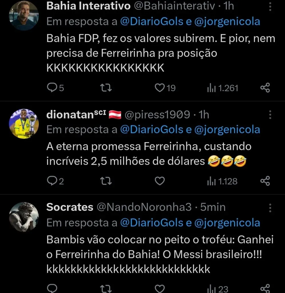 Repercussão via Twitter