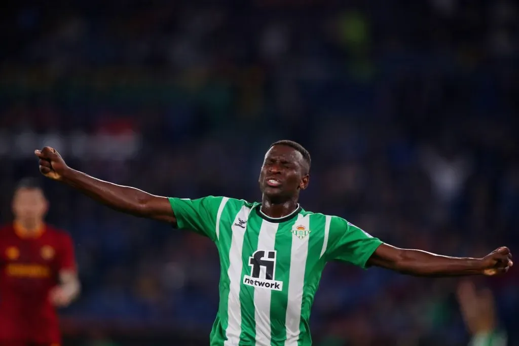 Luiz Henrique celebrando gol pelo Betis. (Photo by Paolo Bruno/Getty Images)