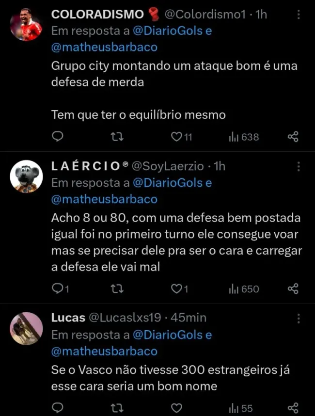 Repercussão via Twitter