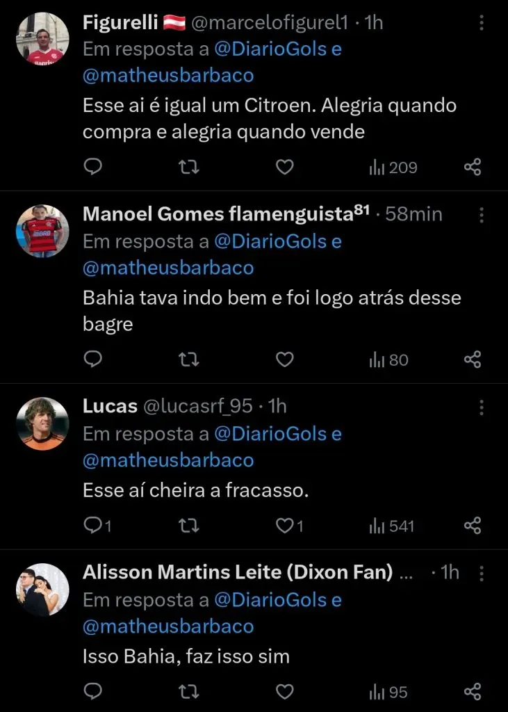Repercussão via Twitter