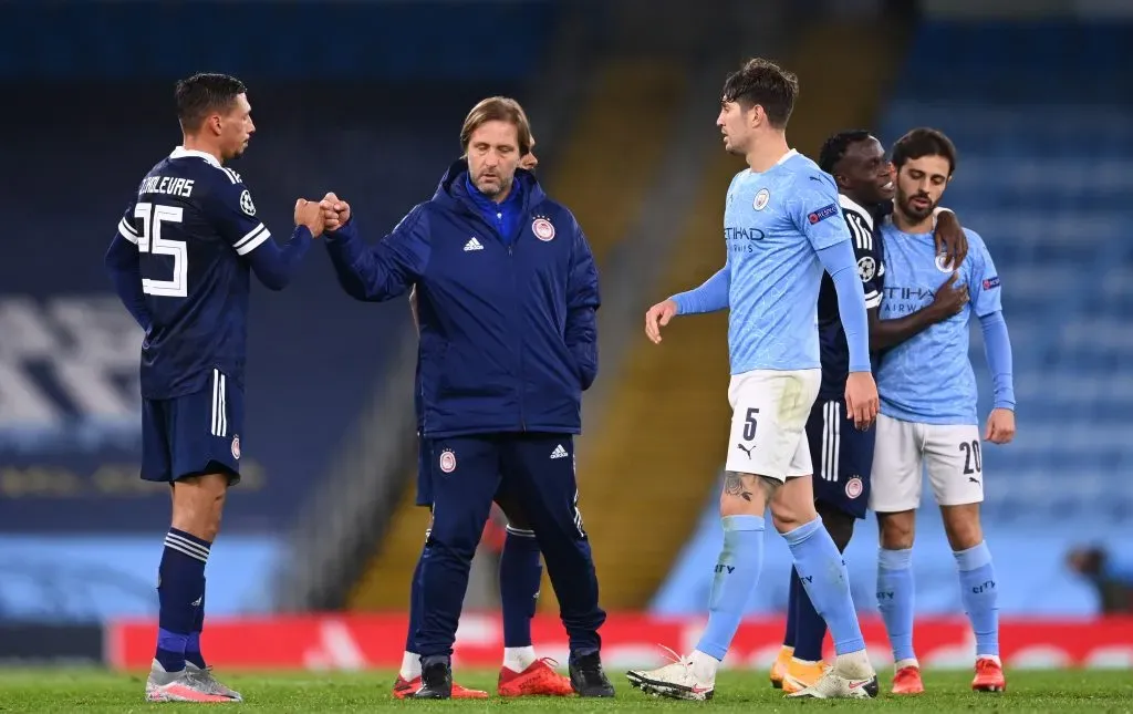 Treinador em tempos de Olympiacos. (Photo by Laurence Griffiths/Getty Images)
