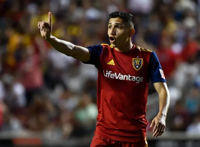 Jefferson Savarino pelo Real Salt Lake.  (Photo by Alex Goodlett/Getty Images)