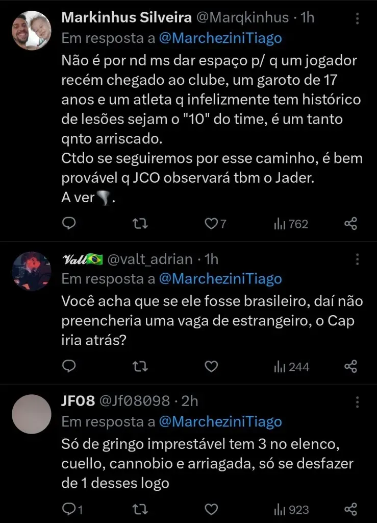 Repercussão via Twitter