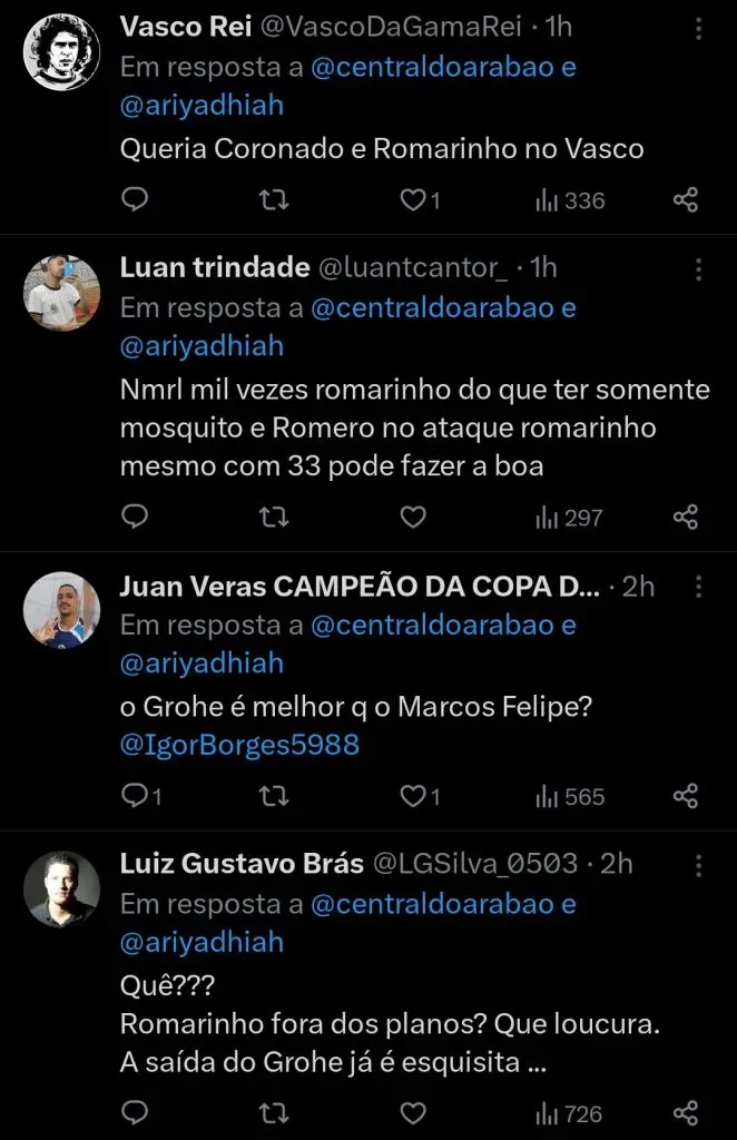 Repercussão via Twitter