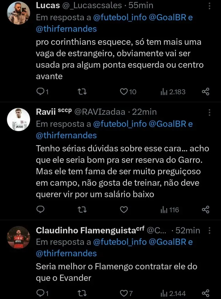 Repercussão via twitter