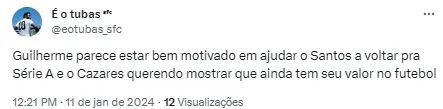 Torcedor comenta sobre Cazares