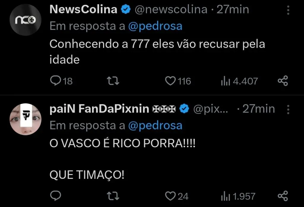 Repercussão via Twitter