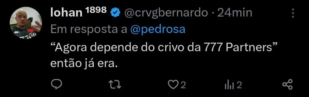 Repercussão via Twitter
