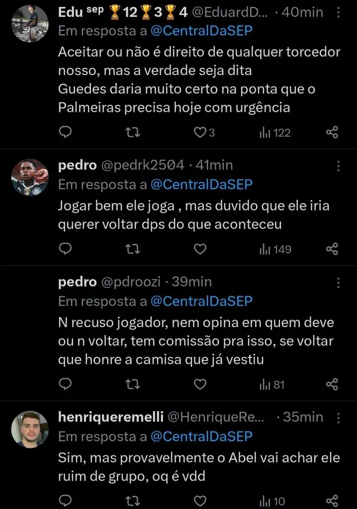 Repercussão via Twitter