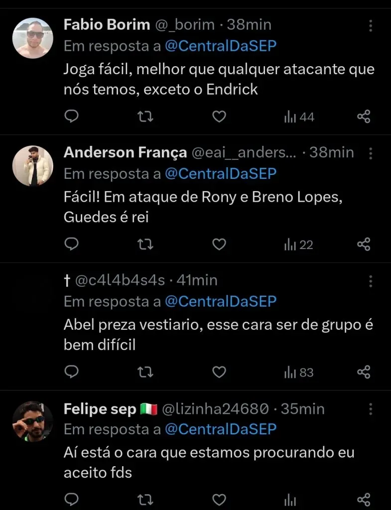 Repercussão via Twitter