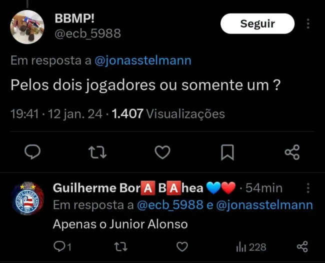 Repercussão via Twitter