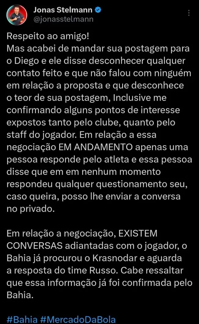 Repercussão via Twitter