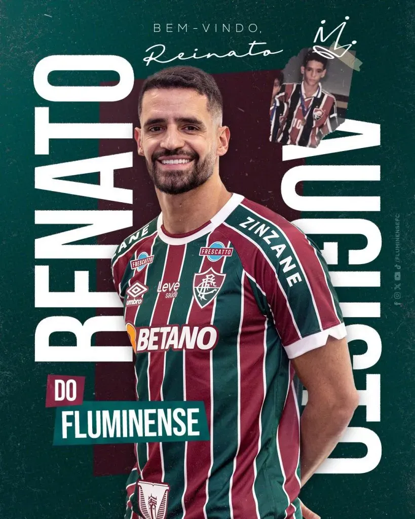 Renato Augusto anunciado pelo Fluminense. (Foto: Divulgação/Fluminense).