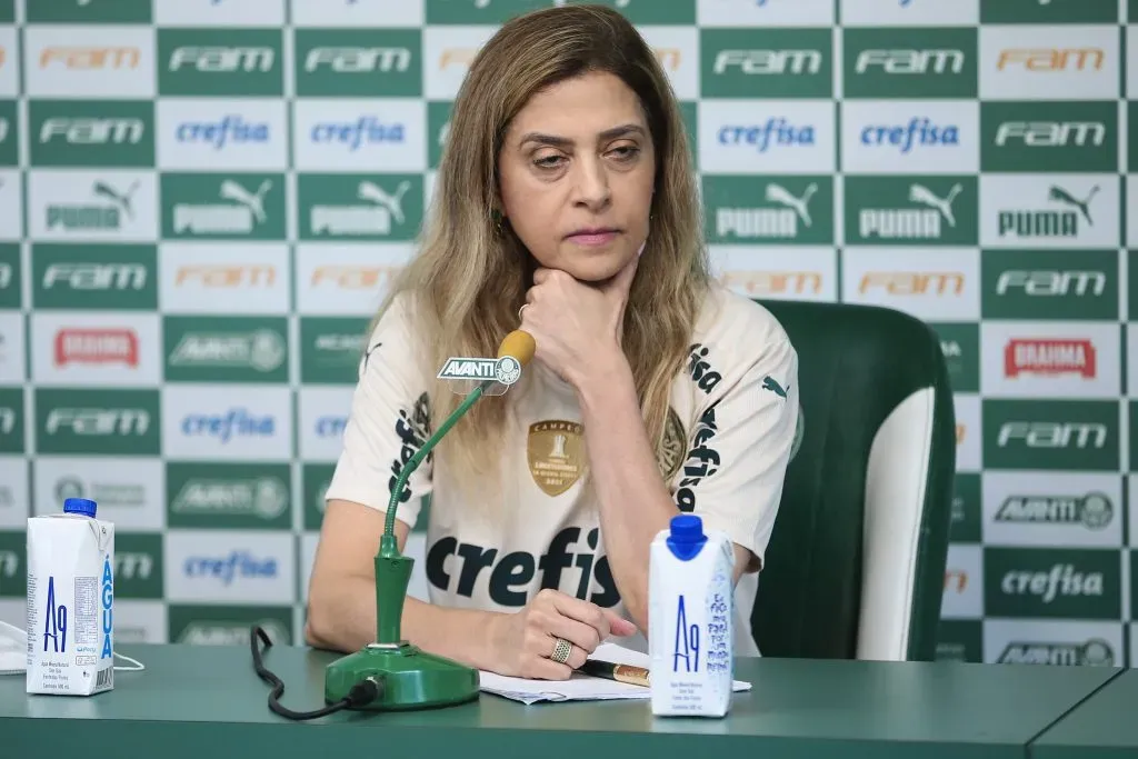 Leila, presidente do Palmeiras. Foto: Ettore Chiereguini/AGIF