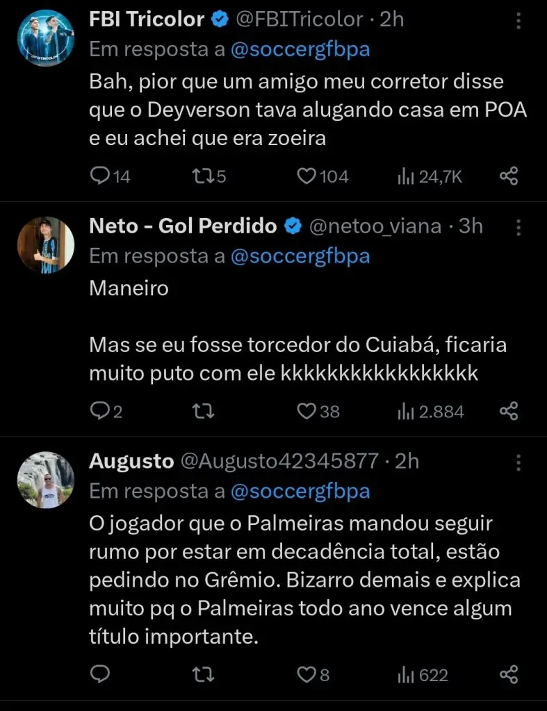 Repercussão via Twitter