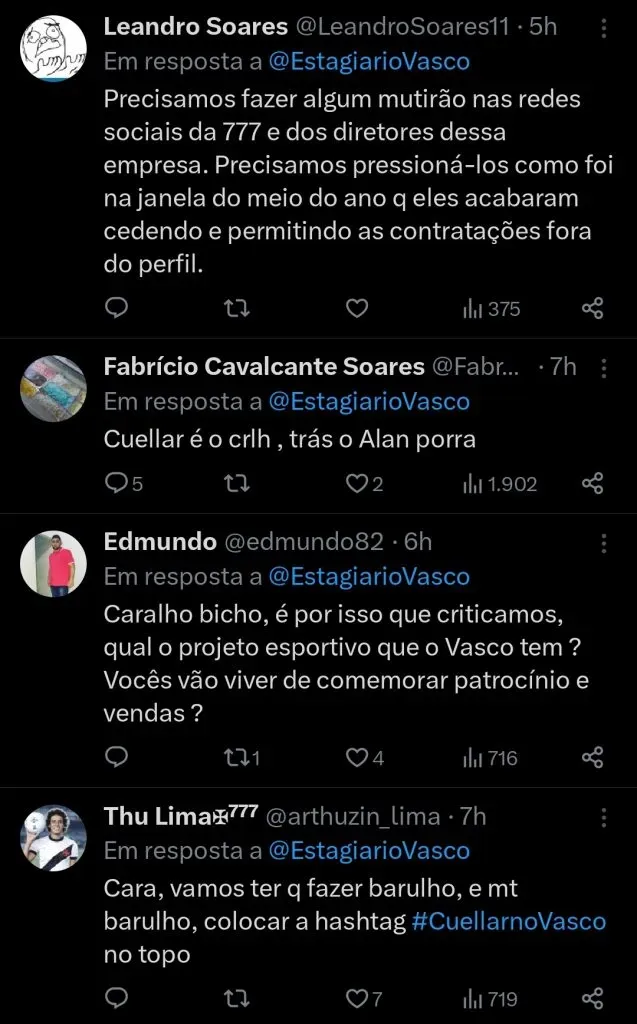 Repercussão via Twitter