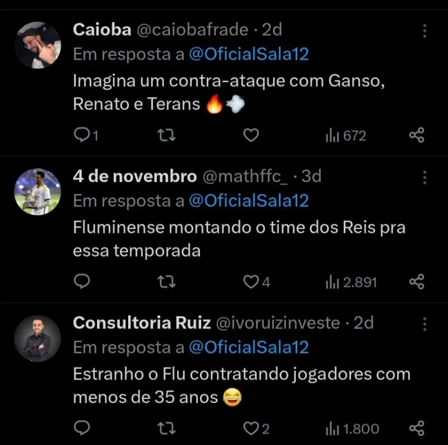 Repercussão via Twitter