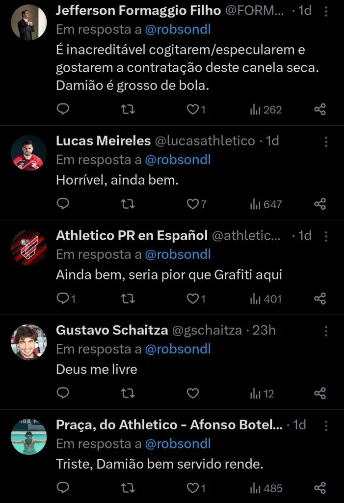 Repercussão via Twitter